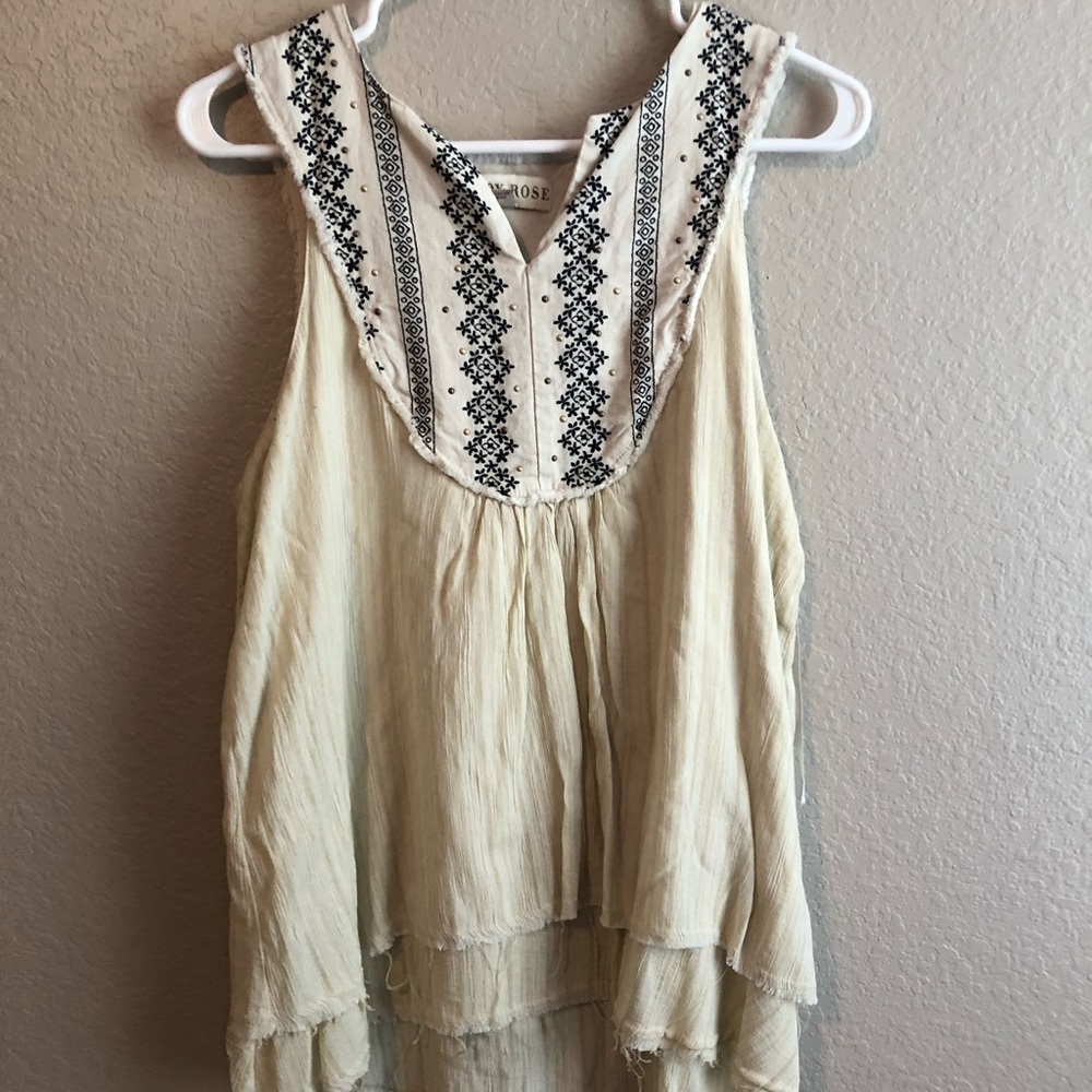 Boho High/Low Sleeveless Top